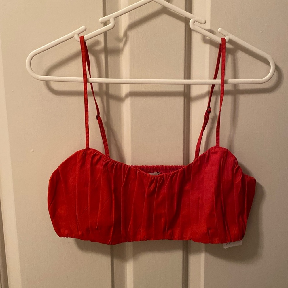 Red Abercrombie crop top